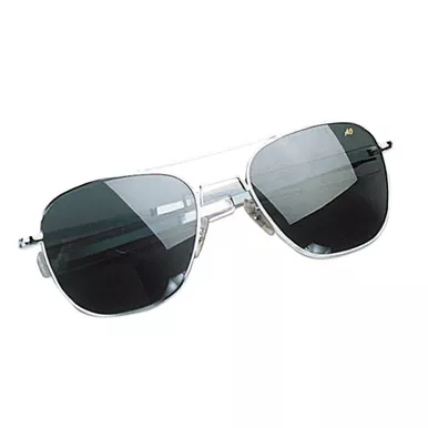 ROTHCO AO Eyewear 52mm Chrome Polarized Pilots Sunglasses (10706)