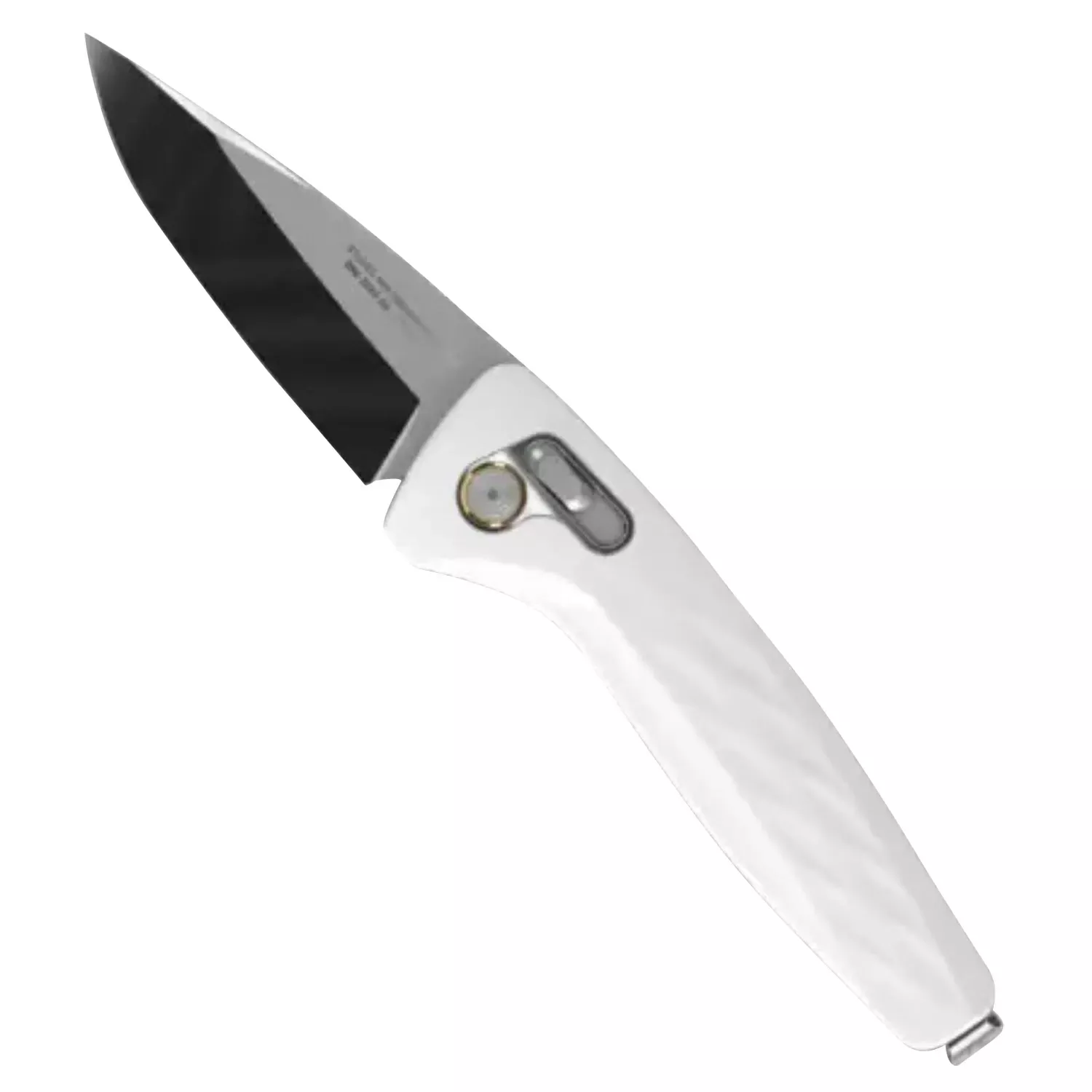 S.O.G One-Zero XR 3.10" Folding Plain Black Chrome Cryo CPM Steel Blade White Sculpted Aluminum Handle