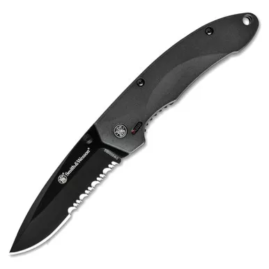 S&W MAGIC Assist 3.3in Liner Lock Drop Point Folding Knife (SW6000BS)