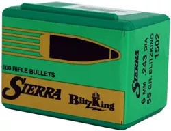 SIERRA BULLETS 6MM .243 55GR BLITZKING 100CT