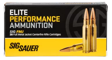 Sig Sauer E308B120 Elite Performance308 Win 150 gr Full Metal Jacket 20 Per Box/ 25 Case
