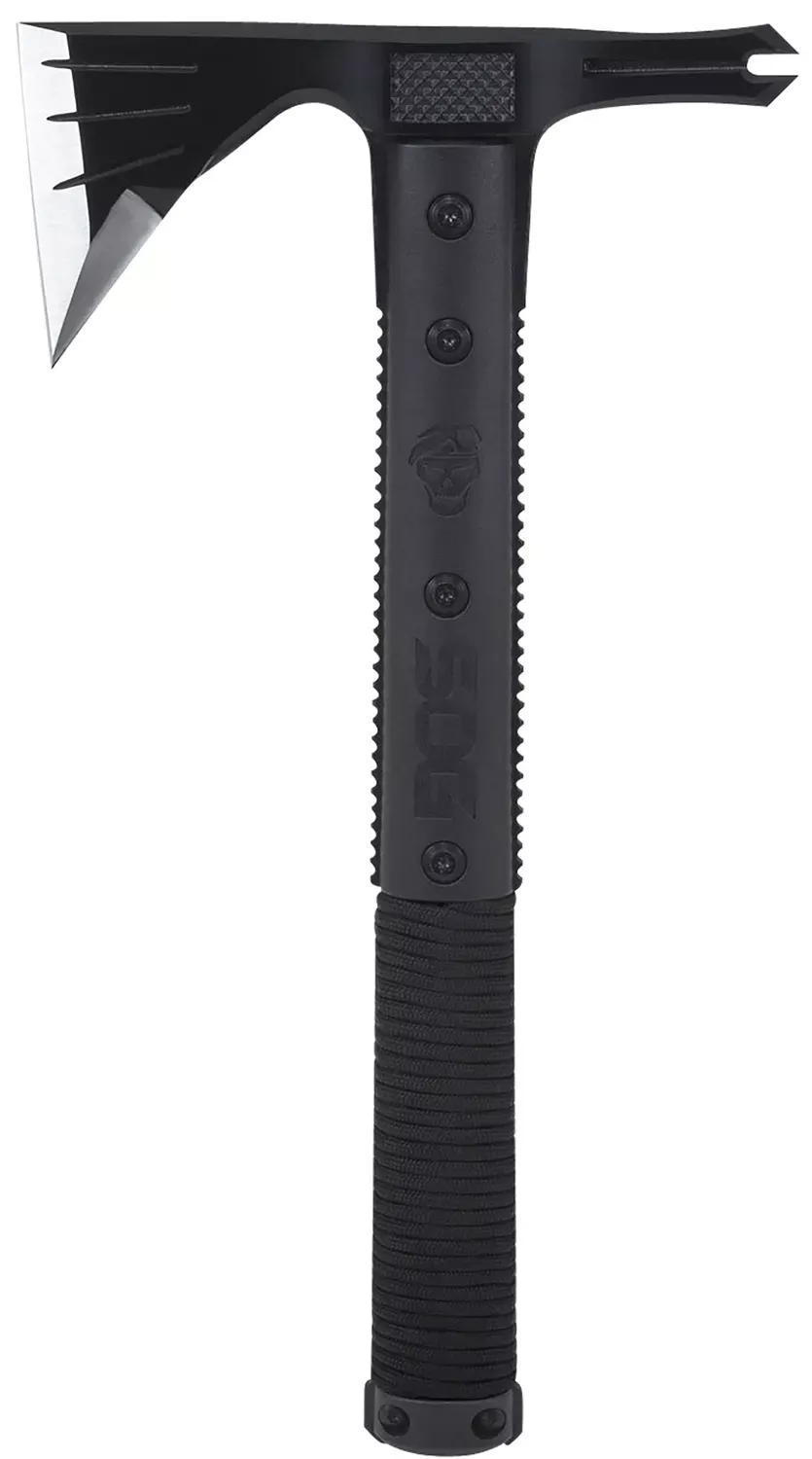 Survival Hawk 3" Blade 2Cr13MoV SS Blade Black w/Reflective Paracord GRN Handle 12.10" Long Tomahawk
