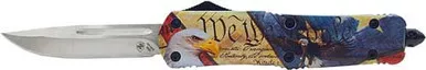 Templar Knife OTF Knife 3.5" Drop Point Silver