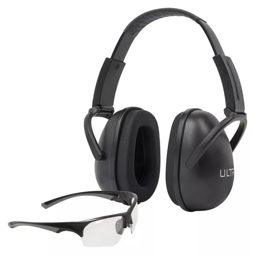 ULTRX BLOCKER EAR & EYE COMBO 23DB BLACK MUFF/CLEAR EYES