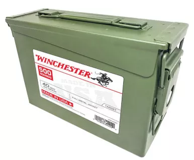 USA 40 S&W 165gr FMJ Ammo Can 500/bx