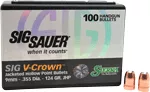 V-CROWN 9MM .355" 124GR JACKETED HOLLOW POINT 100/BOX
