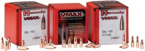 V-MAX .22 CAL. 0.224" 50GR POLYMER TIP BOAT TAIL 250/BOX