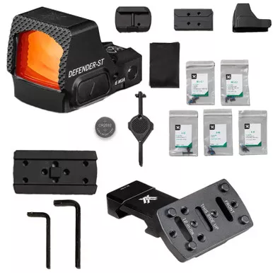 VORTEX Defender-ST 6 MOA Micro Red Dot Sight w/ Pro 45 Degree Offset Accessory Picatinny Mount (DFST-MRD6+45RDM-2)