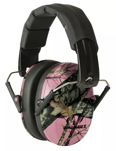 WALKERS MUFF SHOOTING PASSIVE PRO-LOW PROFILE 22dB PINK CAMO