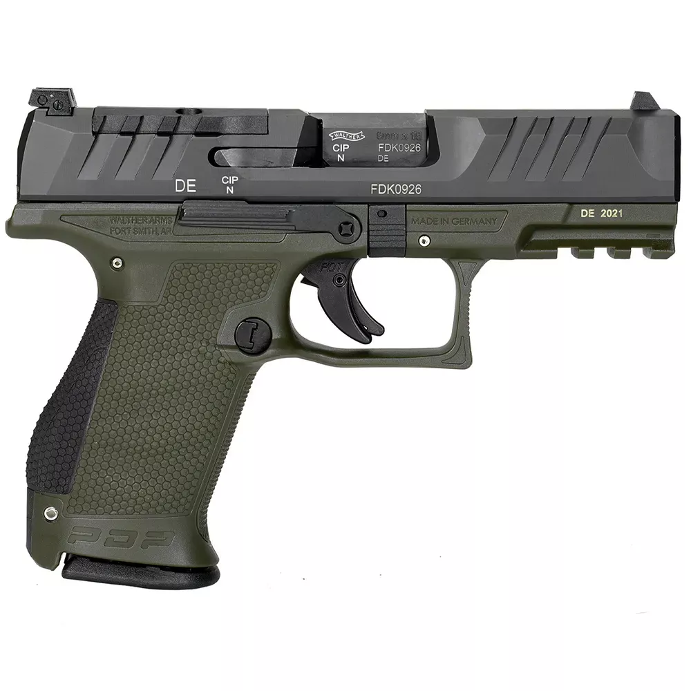 Walther PDP 9MM Compact OR Pistol Black/Green 4"