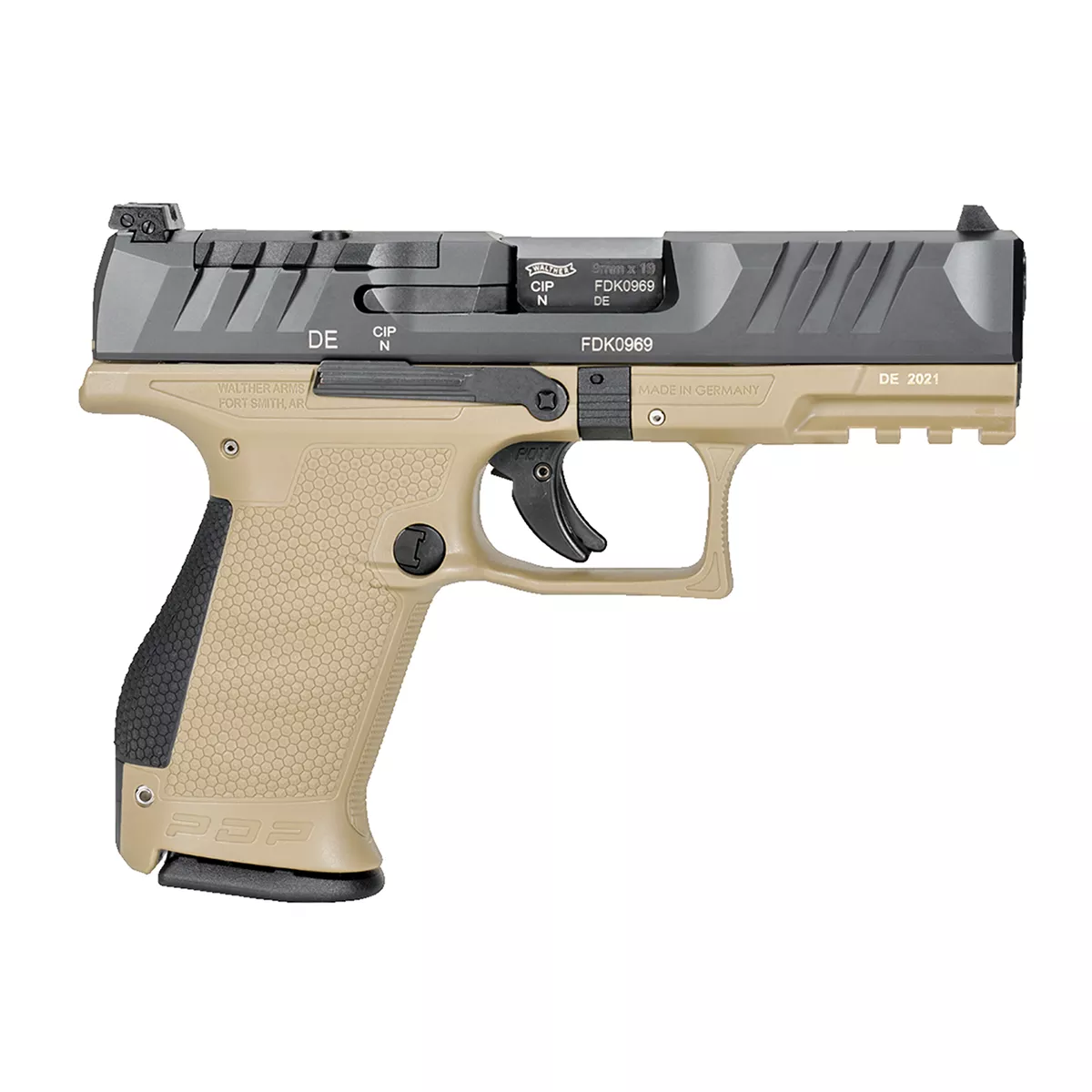 Walther PDP 9MM Compact OR Pistol Two-Tone Tan 4"
