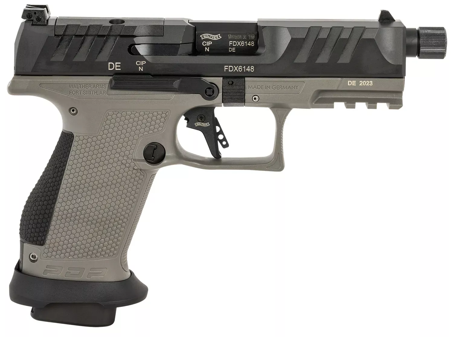 Walther PDP Pro SD 9mm Compact Pistol 15+1 4.6" Threaded Barrel Optic Ready Slide 3-Dot White Sights Polymer Frame 2876574