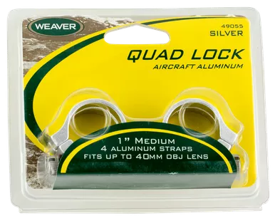Weaver 1" Medium Silver Scope Rings