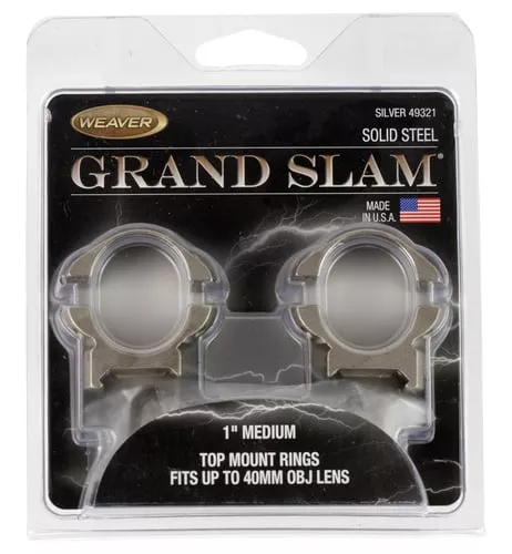 WEAVER RINGS DETACHABLE TOP MOUNT G-SLAM MED .169" SILVER