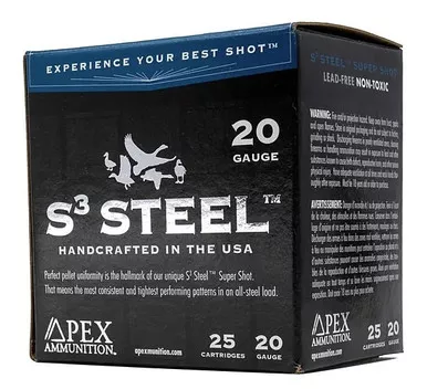 WF S3 Steel 20GA 3" 1oz #2 25/Bx