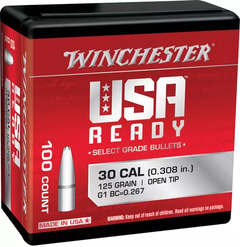 Winchester Ammo WBR30125 Centerfire Rifle308Win 125gr Open Tip 100 Per Box/10 Case
