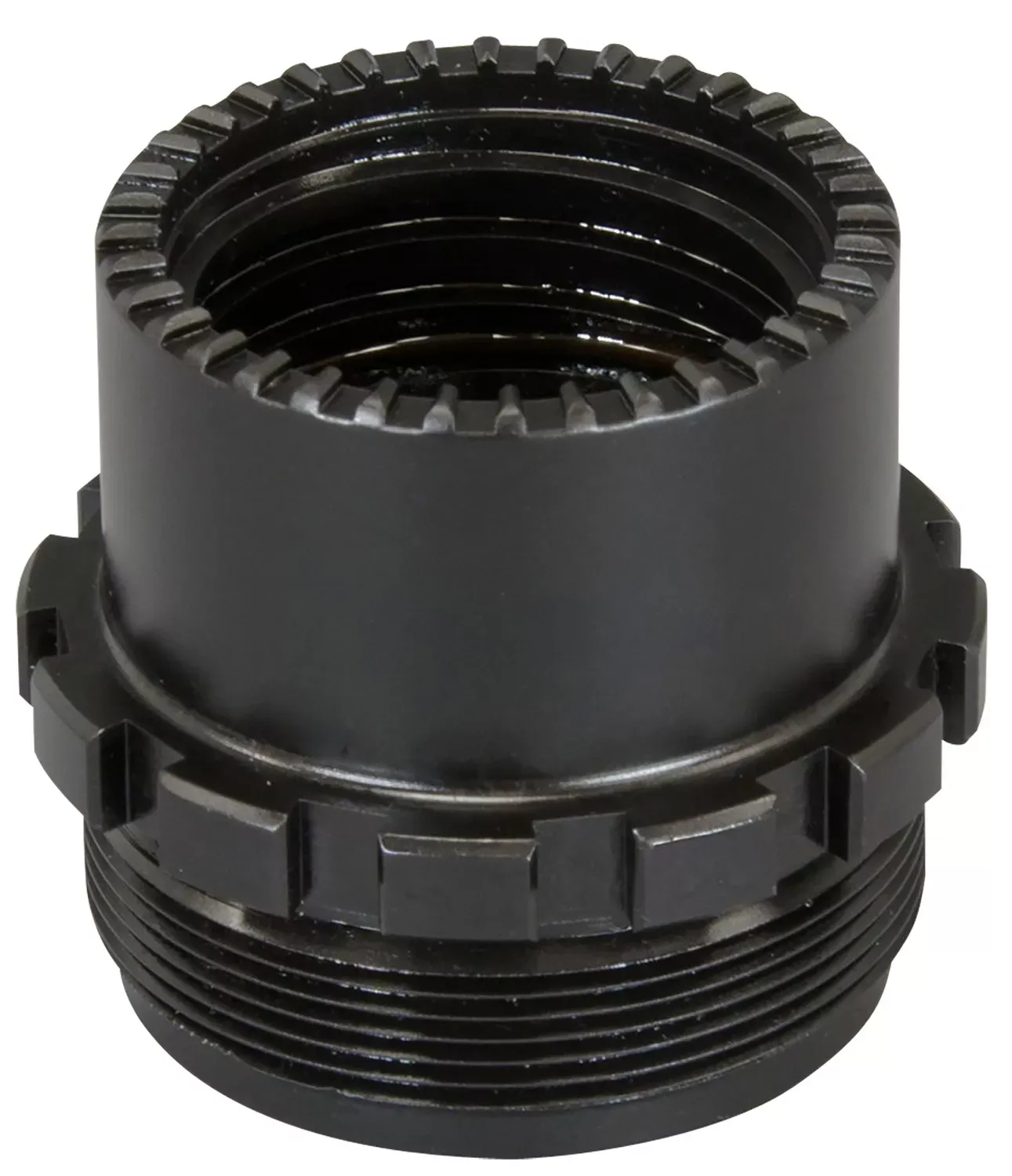 Yankee Hill Phantom QD Adapter 1-3/8"-24 tpi, Black Stainless Steel