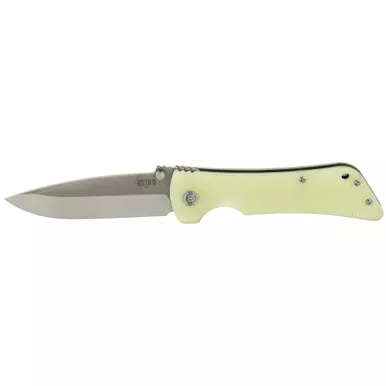Zac Brown's Southern Grind Bad Monkey, Folding Knife, 4" Drop Point, Green J ade Handles, 14C-28N Stainless Steel, Satin Blade, Silver SG03030004