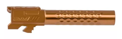 ZEV BBL19OPTBRZ Optimized Match Grade9mm Luger, Compatible w/Glock 19 Gen1-4, 4.02" Bronze PVD 416R Stainless Steel Dimpled Barrel